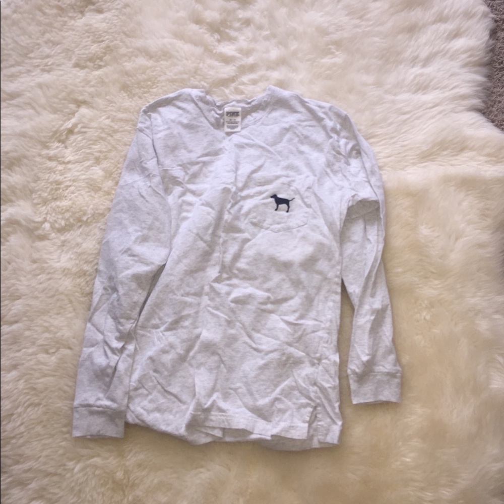 Light Grey long sleeve shirt from pink